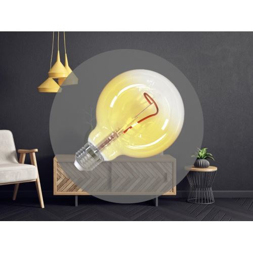 LED Filament SHAPE 4W YELLOW - G95 / E27 / 1800K - ZSF109