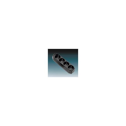 ABB 5546-2000 Zásuvka pohyblivá, čtyřnásobná, černá