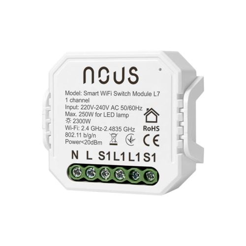 Smart ovládač osvetlenia NOUS L7 1-kanálový WiFi Tuya