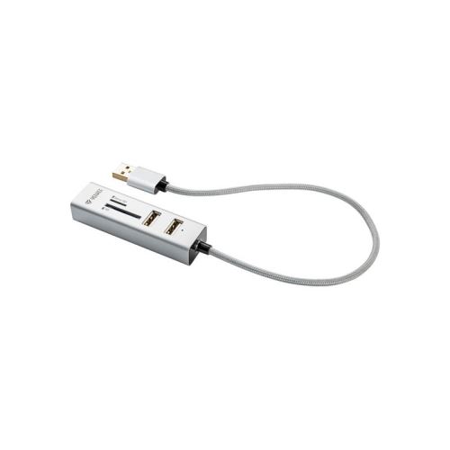 USB hub YENKEE YHC 101SR + čítačka