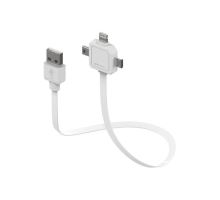 Kabel ALLOCACOC USB 3v1 0,8m White Kabel ALLOCACOC USB 3v1 0,8m White