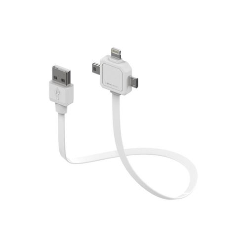 Kabel ALLOCACOC USB 3v1 0,8m White