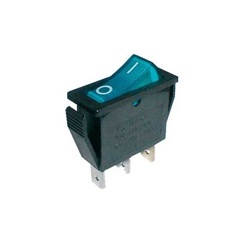 Prepínač kolískový 2pol./3pin ON-OFF 250V / 15A dec. modrý