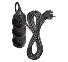 Prodlužovací kabel 3 zásuvky 5m, černý (1)