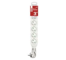 Predlžovací kábel - 6 zásuviek, 3m, biely (3)
