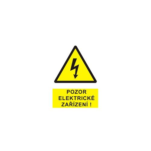 štítok 0101-B POZOR! EL.ZAŘÍZENÍ