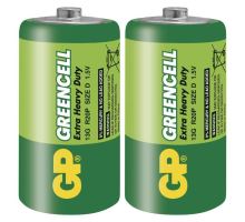 Zinkochloridové batérie GP Greencell R20 (D), blister (1)