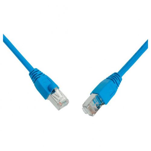 Patch kabel CAT 5E SFTP PVC 1m modrý snag-proof C5E-315BU-1MB