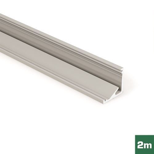 AL profil FKU66 E pro LED, bez plexi, 2m, elox