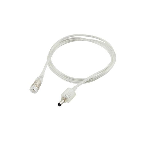 Prodlužovací kabel s konektory DC 5,5 x 2,1mm, vidlice + zásuvka, vodotěsný IP66, 100cm, čirá