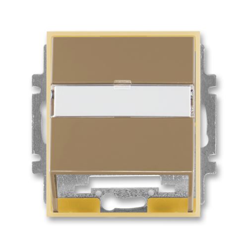Kryt zásuvky komunikačné s popisovacími poľom, kávová / ľadová opálové, ABB, Element 5014-A00100 25