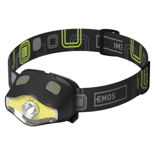 COB LED + LED čelovka P3536, 220 lm, 3× AAA