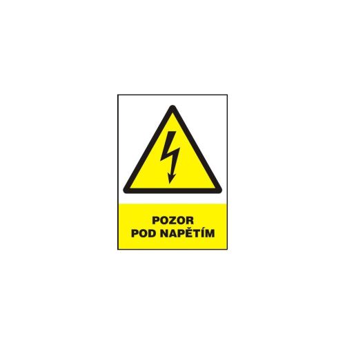 štítok 0121-B POZOR POD NAPÄTÍM