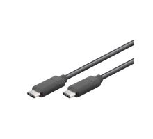Kábel USB 3.1 C/USB C konektor 1m čierny Kábel USB 3.1 C/USB C konektor 1m čierny
