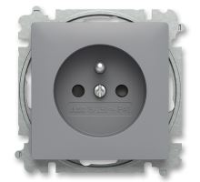 Zoni zásuvka 1-násobná s clonkami šedá 6619T-A06657 241