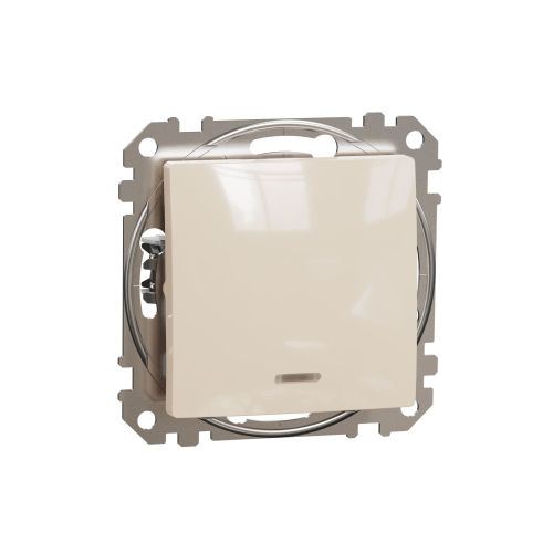 Sedna Design spínač 1Ss bezšroubový béžová