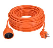 Solight prodlužovací kabel - spojka, 1 zásuvka, oranžová, 25m (1)