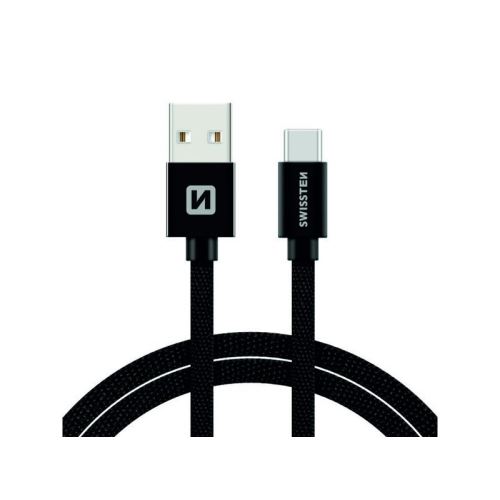 Kábel SWISSTEN USB/USB-C 1,2M čierny