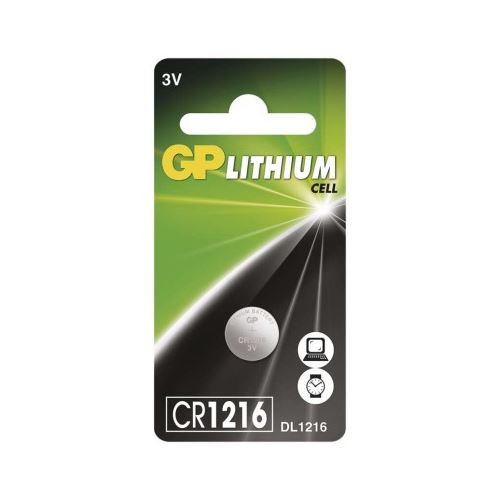 Lítiová gombíková batéria GP CR1216, blister