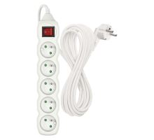 Prodlužovací kabel s vypínačem 5 zásuvky 7m, bílý (1)