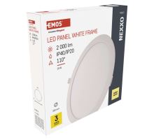 LED vestavné svítidlo NEXXO, kruhové, bílé, 25W, teplá bílá (10)