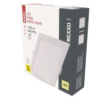 LED vestavné svítidlo NEXXO, čtvercové, bílé, 12,5W, teplá bílá