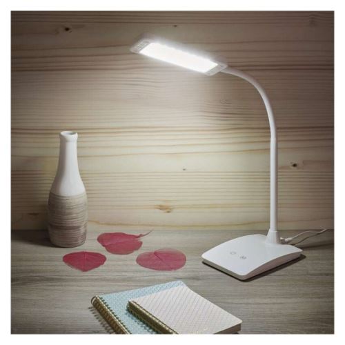 LED stolní lampa Eddy, bílá