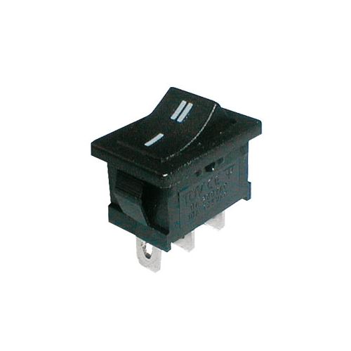 Přepínač kolébkový 2pol./3pin ON-ON 250V/6A černý