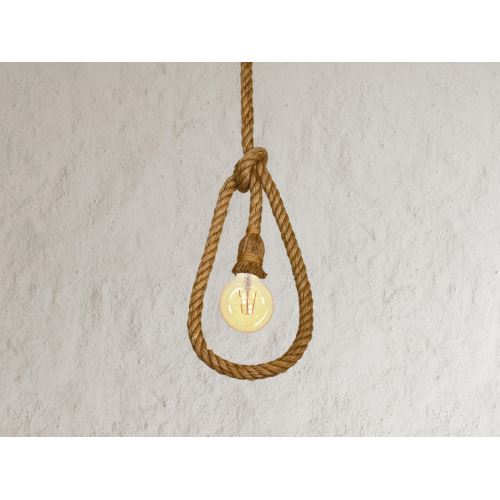 Objímka E27 / 1,5 m / povraz - prírodná - BH671-2