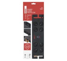 Přepěťová ochrana EMOS – 8 zásuvek, 3m, černá (4)