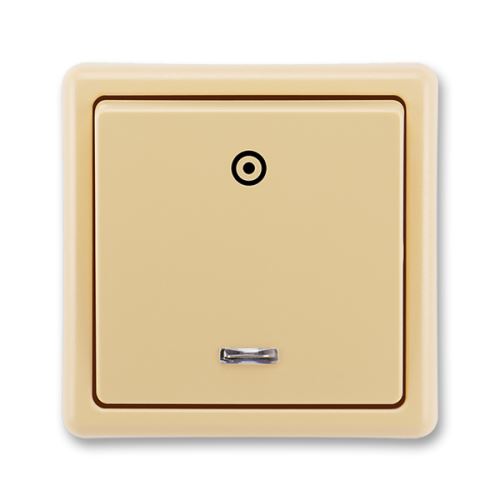 Tlačítkový ovládač zapínací s orient. dout., řazení 1/0So, béžová, ABB Classic 3553-93289 D2