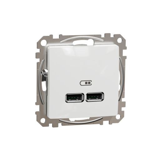 Sedna Design zásuvka nabíjací USB 2-násobná (A + A) 2,1 A biela