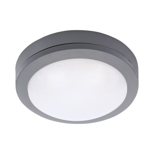 Solight LED venkovní osvětlení kulaté, šedé, 13W, 910lm, 4000K, IP54, 17cm