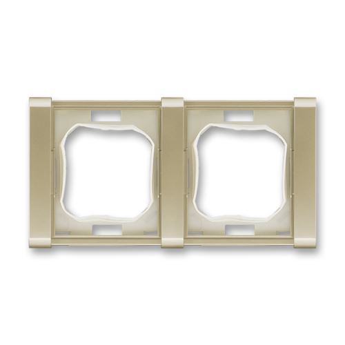 Rámeček dvojnásobný (s těsnicí manžetou), IP 44, šampaňská, ABB Time 3901F-A00942 K3