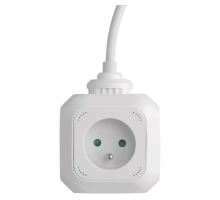 Rozbočovací kocka s predl. prívodom, 2 USB, 4Z., 1,9 m, FRENCH