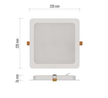 LED vestavné svítidlo RUBIC, čtvercové, 24W neutrální bílá (3)