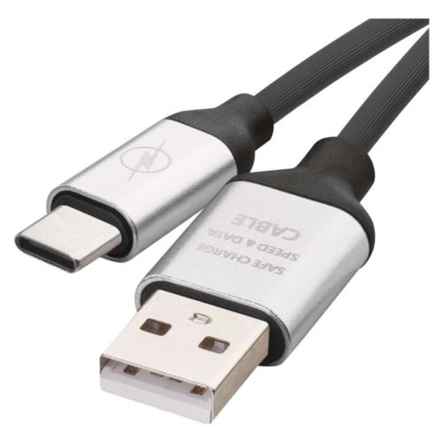 USB kabel 2.0 A/M - C/M 1m černý