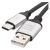 USB kábel 2.0 A / M - C / M 1m čierny