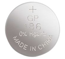 Alkalická gombíková batéria GP LR43 (186F), blister (1)