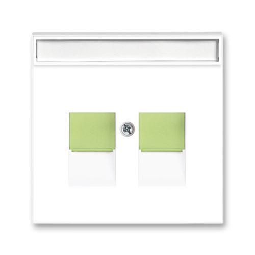 Kryt zásuvky komunikačné, biela / ľadová zelená, ABB Neo 5014-A11018 42