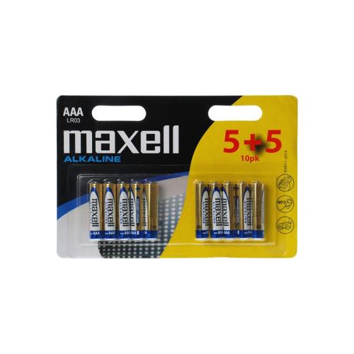 Baterie AAA (R03) alkalická MAXELL 10ks / blistr