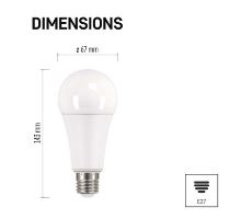 LED žárovka Classic A67 17W E27 studená bílá (3)