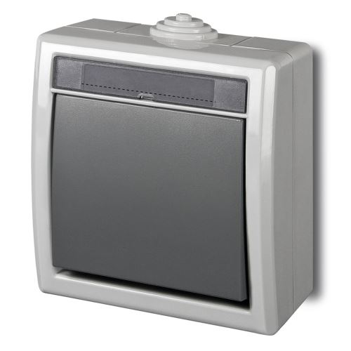 ATLAS IP55 Prepínač striedavý č.6, sivý