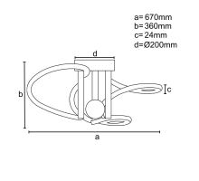LED svítidlo + dálkový ovladač 80W - J3334/GCH (13)