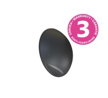 LEON CIRCLE nástenné záhradné LED svietidlo 2W šedá (1)