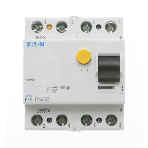 Chránič proudový 4p  25A  30mA  AC PF6