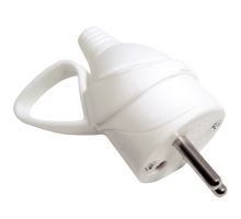 Solight zástrčka priama s úchytom, IP20, biela Solight zástrčka priama s úchytom, IP20, biela