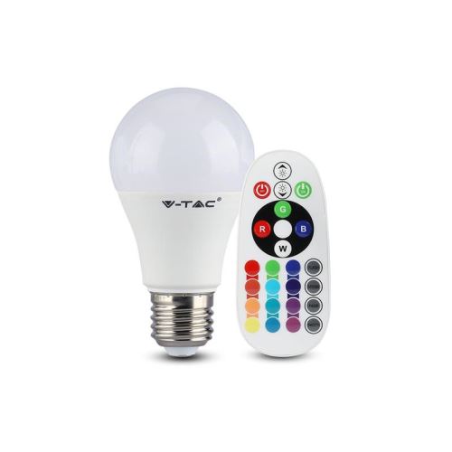 Žiarovka LED E27 9W A60 RGB + 3000K V-TAC VT-2229
