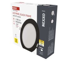 LED vestavné svítidlo NEXXO, kruhové, černé, 12,5W, se změnou CCT