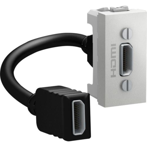 Top zásuvka HDMI konektor (předzapojený) 1-modulová Aluminium